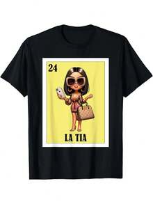 Funny Mexican Design Aunt Fresa Version - La Tia-Shirt - màu đen - Xem 1