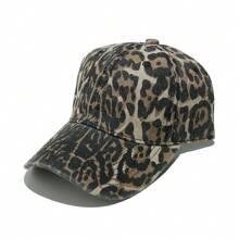 1pc Women's Leopard Print Baseball Cap, Fashion Versatile Sun Hat, Spring/Summer - Multicolor - View 4