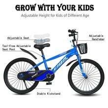 Kids Bike, 14 16 20 Inch Kids' Bicycles With Training Wheels/Kickstand For Boys And Girls Ages 3-12 Years, Sports Bicycle For Kids, Easy Assembly, Multiple Color Option - Blue - View 9