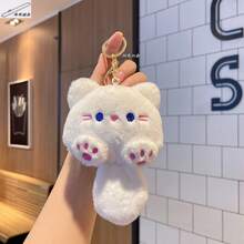 1pc 2025 New BIBI Cat Planet Keychain, Plush Cat Doll Couple Bag Charm, Collectible Figurine, Perfect Gift For Birthday, Christmas, Boys, Girls - Multicolor - View 4