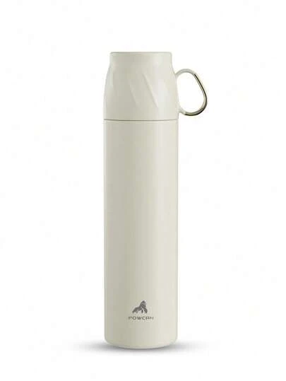 16oz Double-Wall Stainless Steel Thermos Cup, 24-Hour Heat Preservation And Leak-Proof, Multi-Purpose Cup Lid Suitable For Sports, Fitness, Travel, School