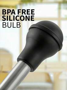 4pcs/2pcs Stainless Steel Turkey Baster, Injector For Cooking - , Metal Turkey Baster With Silicone Suction Cup - Large Turkey Baster - Includes 2 Detachable Needles And Cleaning Brush, Black, Home, Kitchen, Kitchen Accessories