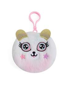 1 Stück 2025 Neuer runder Cartoon Plüsch Anhänger Buch Einhorn große Augen süßes Notizbuch Kinder Taschenbuch - Verschiedenfarbig - Übersicht 16