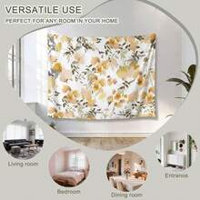 Vintage Flower Tapestry For Bedroom Wall Hanging Tapestry, Farmhouse Botanical Floral Retro Ceiling Backdrop Tapestries Poster Blanket Wall Decor For  Living Room Dorm-40"X30", 60"X40",60"X 51",80"X60" - 橘色 - 查看 4