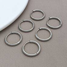 6pcs Surgical Stainless Steel Small Hoop Earrings Lightweight Hypoallergenic Tiny Small Hoops For Girls Men Earrings Cartilage 12/14/16/18/20mm - Multicolor - View 18