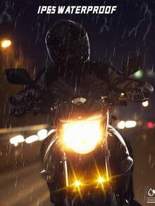 2 tiras de luz, 1 interruptor, Faro delantero de motocicleta, Foco mini de aleación de aluminio LED, Luz externa de doble color, Adecuado para motocicleta y bicicleta eléctrica - Multicolor - Ver 4