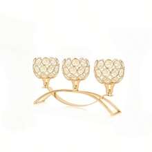 1pc 3-Arm/5-Arm Crystal Candle Holder, Decorative Centerpiece For Home, Wedding, Party, Halloween, Christmas, Anniversary