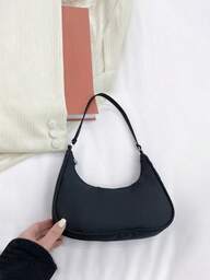 1 szt. Letnia torba dziecięca na ramię Oxford Basics torba na ramię minimalistyczna torba typu hobo jednolity kolor zamek błyskawiczny modna torba pod pachami crossbody dla studentów college'u/dla dziewcząt/nastolatek na festiwale/wakacje/święta﻿ Uniwersytet/szkoła klasa