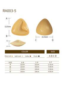 ZBEIAIR 4 Pcs Of Double Sided Self-Adhesive Bra Pads, Chest Pads Adhesive Pads, Reusable Padding Pads, Bra Bikini Invisible Thickened Chest Pads Waterproof For Swimming