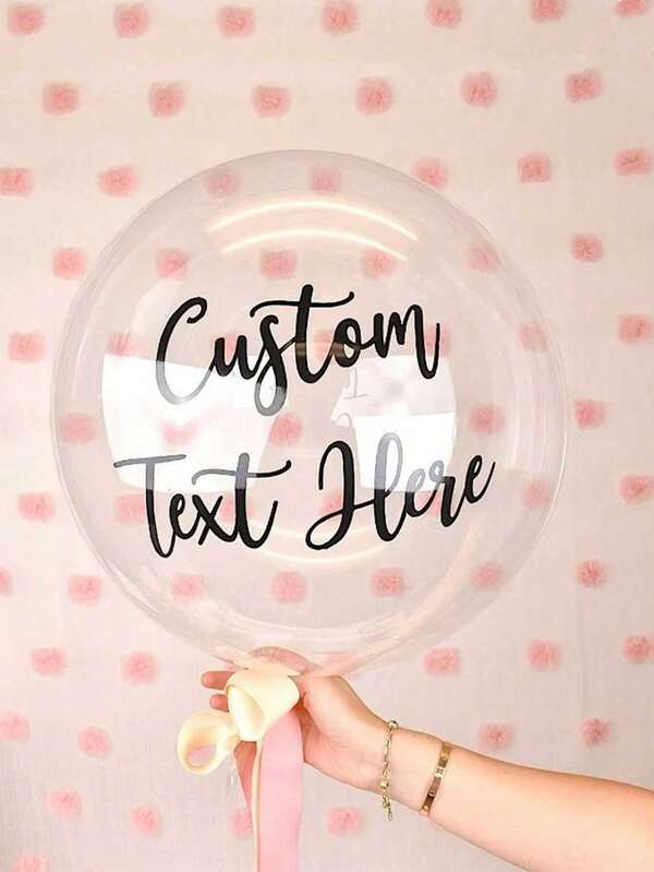 1pc-Transparent Balloons, Custom Transparent Balloons, Custom Transparent Balloon Styles, Wedding Balloons, Wedding Shooting Props, Wedding Items, Wedding Decorations, Father's Day Gifts, Wedding Daily Festival Graduation Party Decorations, Cute, Multi-Functional, High-Quality, Colorful, Personalized, Unique, Ideal Gifts For Him, Ideal Gifts For Her, Boyfriend, Friends, Tea Room, Home, Garden, Office, For Anniversaries, For Valentine's Day, For Mother's Day, For Birthdays, For Father's Day, For Graduation, For Weddings, For Housewarming, Customized Balloons