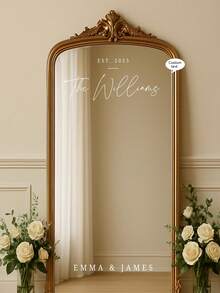 Personalized Wedding Mirror Decal Custom Text Vinyl Decal For Wedding And Event Sign Welcome Sign Sticker Bridal Shower Event Display Decal