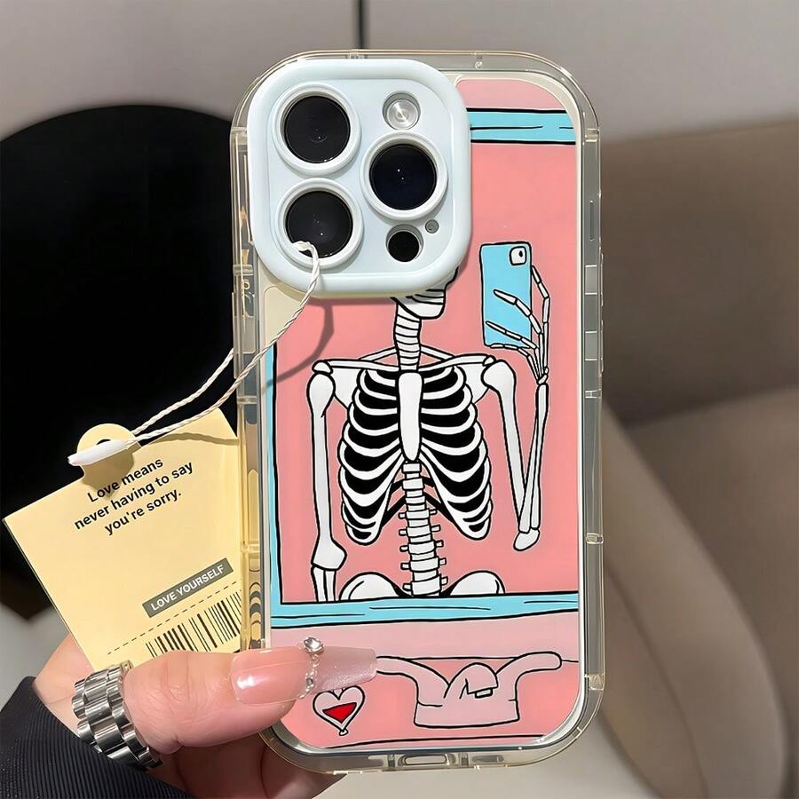 Funda rosa con calavera. Funda suave en color caramelo, compatible con el modelo 16. Funda rígida color caramelo para phone 15, 14, 13, 12 y 11 Pro Plus (L237) - Amarillo - Ver 1