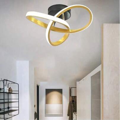 1pc Minimalist Clover Ceiling Light, Modern Nordic Design Aluminum Silicone Creative Style, Suitable For Corridor, Study, Bedroom, Hallway, Entrance, Kitchen, Stairwell, Balcony, LED Lighting