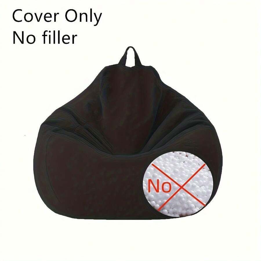 1 Stück nordischer Creme-Stil Sitzsack Stoff Sofa, Wohnzimmer Baumwolle super weicher Stoff Mietvertrag Zimmer Edle Konsorten Kombination Sitzsack Bezug (nur Bezug, ohne Füllung)