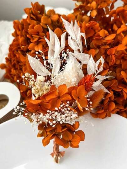 1/2/6/10/12 Stücke Mini getrocknete Blumen, Brautjungfern Bouquet, Ansteckblume für Herren, Hochzeit, Landhausbraut Handgelenk Corsage, Party DIY Handwerk, Heimdekoration, Braut & Brautjungfer Vase DIY, Erntedankfest, Weihnachten, Herbsternte Dekoration