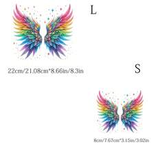 1/2/3pcs Colorful Angel Wings Stickers - Heat Transfer Patches, Suitable For DIY Customization On T-Shirts, Shirts, Pillows, Hoodies, Jeans, Backpacks And Canvas Bags