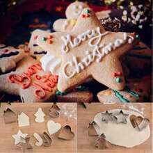 10pcs Christmas Cookie Cutter Set - Gingerbread House, Snowflake, Tree, Heart, Star, Angel Shapes, Suitable For Holiday Winter Baking Christmas Christmas Decorations Christmas Pajamas Christmas Gifts Christmas Decor