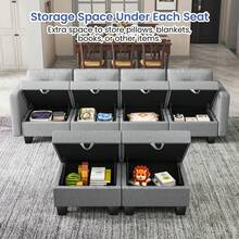 Modern 2 Seater Sofa With Storage, Sectional Sofa, Removable Couch Back Cushion Covers - Fabric Small Sofa For Living Room - 2-seater (dark Gray) - View 8