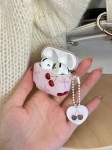 Korean Style Pink Bow Cherry Compatible With Apple Earphone Protective Case For  4 Wireless Bluetooth Earphone Case,  Pro 2,  2, IPod Earphone Box,  3 Protective Case - Multicolor - View 5