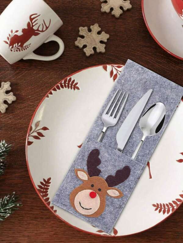 Weihnachtsmann Muster Geschirr Set Tischdekoration Weihnachten, Weihnachts Tischdekoration Geschirr Set, Geschirr Ständer Weihnachtsdecke, Weihnachtsbaum Geschirr Ständer, Weihnachtstisch Set