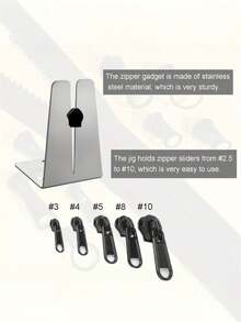 1/2 pièces Assistant d'installation rapide DIY, en métal et acier inoxydable pour coudre des fermetures éclair, des vêtements, des pantalons, des sacs, des têtes de fermeture éclair, des fournitures de fixation, de petits outils, multi-usage et colle amovible