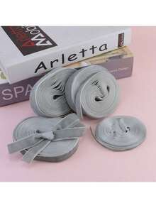 1 قطعة شريط ملون غير مرن بطول 4.57 متر أحادي الجانب، شريط مخمل ساتان، شريط مخمل ساتان، عقدة الفراشة DIY للملابس (باستثناء لفة الأنبوب الورقي، قد يختلف الطول قليلاً بسبب القياس اليدوي)