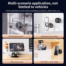 1pc Universal High-End Magnetic Car Phone Holder With Vacuum Suction For Car Dashboard, Suitable For Central Control Screen, Ideal For Car Navigation