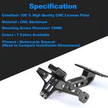 Soporte universal para placa de matrícula de motocicleta y 2 piezas de luces de señalización de giro para motocicleta, accesorios para motocross