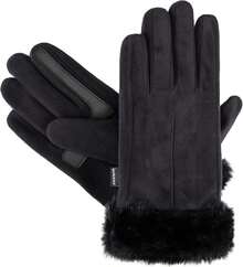 Isotoner Womens Water Repellent Touchscreen Stretch Mya Faux Fur Cuff Gloves - màu đen - Xem 12
