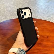 Compatible con iPhone 17PROMAX/iPhone17/iPhone17Pro/iPhone17Air/16 15 14 13 12 11 Pro Max, Funda de teléfono con diseño de color caramelo y textura de piel, simple y hermosa. - Celeste - Ver 5