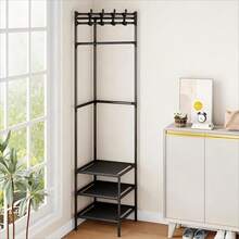 1pc Triangular Clothes Hanger With Extendable Corner Hook, Suitable For Living Room And Dorm