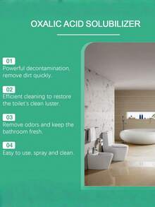 Nettoyant pour salle de bain - Détachant pour toilettes, salle de bain, carrelage, sol en ciment, spray de nettoyage pour toilettes