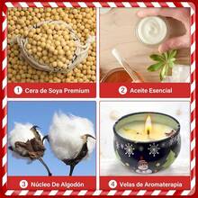 Juego de 12 Velas de Soya Aromáticas de 2.2Oz, Relajantes y Perfumadas, Regalo Ideal para Cumpleaños, Navidad, Aniversario, Baño, Espacio de Yoga - 8p - Ver 6