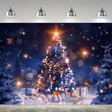 Dreamy Blue-Tone Christmas Tree, Lights Up Snowy Night, Warm Lights And Gifts Intertwined, Suitable For Christmas Decoration, Home Decor, No Electricity Required.