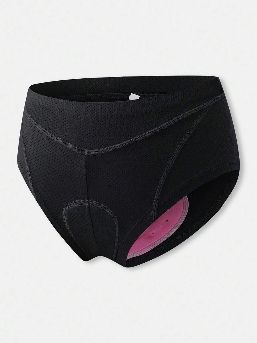 HISERWA Women's Cycling Shorts Pink Padding, Breathable And Quick-Drying, Cycling Shorts, Shock Absorption, Long-Distance Riding, Seamless And Snug Fit - Black - View 1