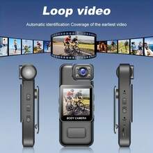 [Cámara de acción portátil] 1 pieza Cámara de acción portátil recargable con visión nocturna, lente rotativa 180°, adecuada para paseos nocturnos, ciclismo de montaña, aventuras en motocicleta, imprescindible para bloggers - 32-128 GB - Ver 6