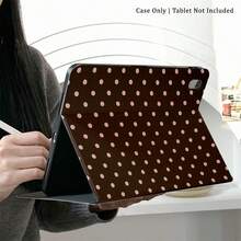 1 件浅粉色波尔卡圆点 - 复古简约保护性对开式桌面保护套 - 非常适合大胆时尚风格的爱好者，带笔架，兼容 iPad 10.9/10.2/ Air 5th Gen/Pro11/10th/9.7/Air 2/iPad（7th Gen）/ iPad（8th Gen）/ iPad Air 4/5/iPad Pro 11/iPad 10th 代 10.9 英寸 2022 智能保护套/iPad Air 13(M3 2025)/iPad Air 11(M3 2025)/iPad Air 11(M3 2025)/iPad 11(A16 2025)/Galaxy Tab S10+/S9/A9，自动睡眠/唤醒功能 - 彩色 - 查看 6