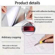 1 rollo de pegatinas de pared autoadhesivas y impermeables para baño - Adhesivos extraíbles con textura de mármol para ducha, inodoro, lavabo - Fácil de limpiar y lavar, decoración y accesorios de baño