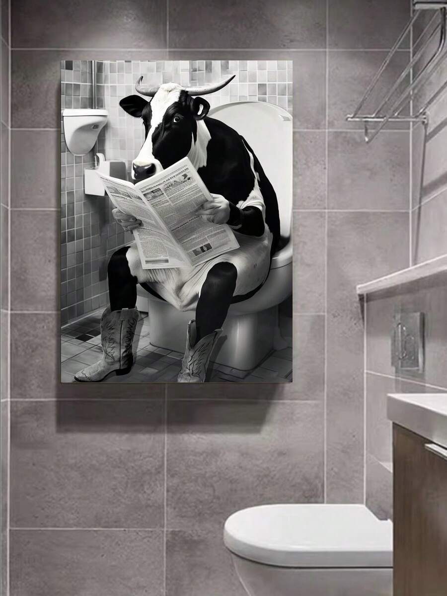 Funny Bathroom Decorative Sign/Frame Pop Art Fun Lavatory - Imagen 2 - Ver 1