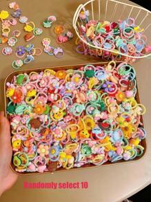 Zufällige Blume, Schleife, Tier Haargummis, süß und ungefährlich für das Haar, geeignet für Katze, Hund und kleine Tiere Dekoration