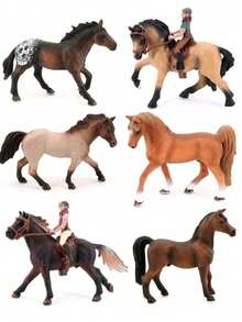 新品：逼真的野生动物模型、马匹套装（种马、白马、千里马）、农场模型、马术骑手与驯马师配件、收藏/桌面装饰、益智玩具、动物识别玩具、亲子互动玩具 - 惊喜礼物 - 生日礼物 - 圣诞礼物 - 万圣节礼物 - 完美礼物 - 礼品 - 玩具