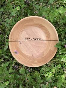 1个橡胶木沙拉/混合/水果碗