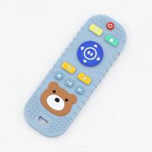 Bneseus 1pc Silicone Imitation Remote Control Teether, Cartoon Bear Design, Chewing Toy For 0-24 Months Baby Boys And Girls, Ideal Mother's Day Gift - Remote Control Bear 16 - View 5