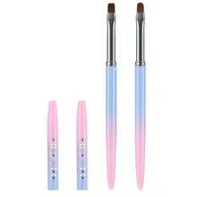 Nail Art Clean Up Brushes,Flat/Oval/Fine Angled Gel Nail Brushes,For Nail Art Design Painting DIY And Cleaning Polish Mistake On The Cuticles - Multicolor - View 11