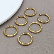 6pcs Surgical Stainless Steel Small Hoop Earrings Lightweight Hypoallergenic Tiny Small Hoops For Girls Men Earrings Cartilage 12/14/16/18/20mm - Multicolor - View 19