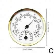 Micro Pointer-Type Thermometer And Hygrometer, Dual-Purpose For Temperature And Humidity, Indoor Electronic Temperature And Hygrometer Sensor Pressure Gauge, Household Thermometer - Multicolor - View 7