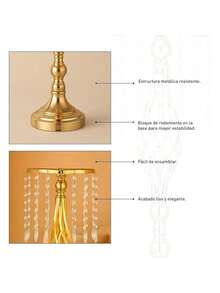 Set Of 2 Flower Stands (55 * 20 Cm). Bluelander - Gold - View 4