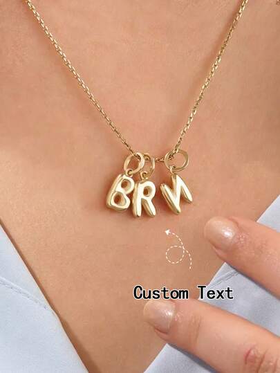 1 pezzo Collana con ciondolo personalizzato a forma di lettera dorata, collana personalizzata per donna, adatta per madri, gioiello con ciondolo personalizzato, regalo per la moglie