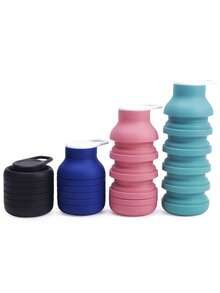 1pc Foldable Silicone Cup, Outdoor Travel Silicone Sports Water Bottle, Portable Cycling Water Cup