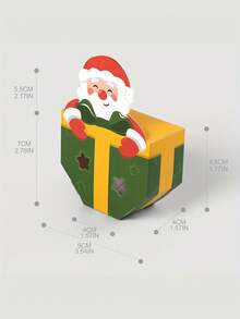 10 Stücke faltbare Geschenkboxen mit Fenster und Weihnachtsmann - rote & grüne Weihnachtsparty Dekorationen, einfach zusammenzubauen Cut Out Süßigkeitenboxen für Weihnachten, stabile Papierverarbeitung für Feiertags-Leckereien, Kleinigkeiten, Dekor - ideal für Zuhause, Büro oder Klassenzimmer Partys, saisonale Behälter für Leckereien, festliche Designs, leichte Verpackung, Behälter für Leckereien, Heimdekoration